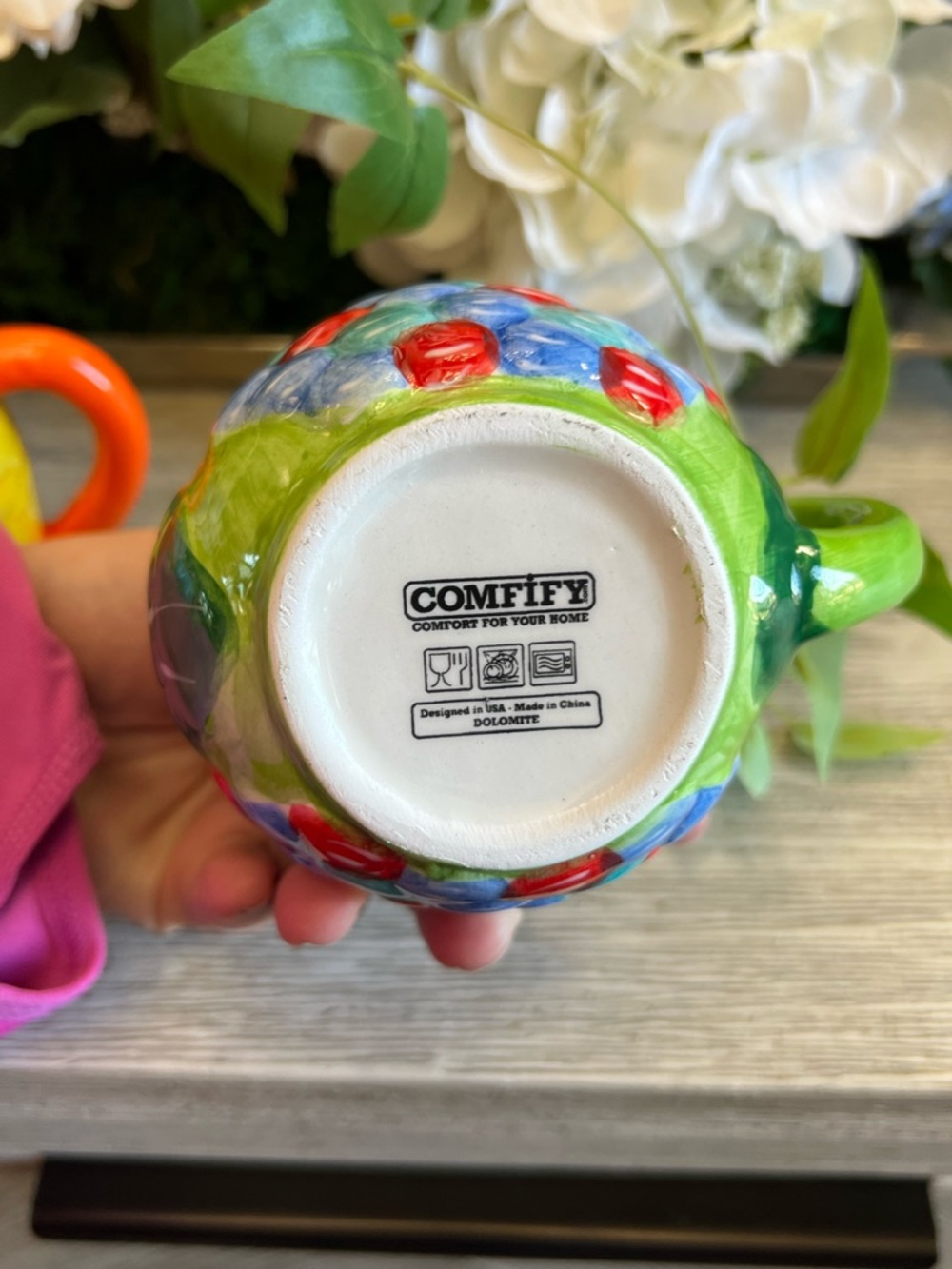 Colorful Owl Ceramic Mug Set of 4 - Blue, Orange, Green, Red - Picture 9 of 10